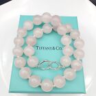 Tiffany & Co. 14mm Rose Quartz Beaded Necklace