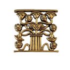 Metropolitan Museum of Art Gold Tone Corbel Flower Tree of Life Pin Brooch, M601