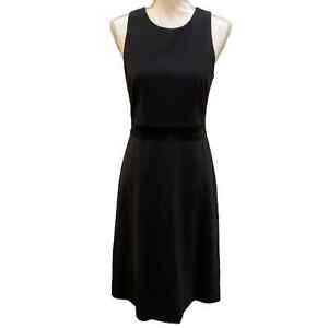 Theory Black Wool Blend Sleeveless Sheath Dress Women's Size 8
