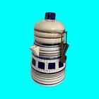 Lighthouse Canister shaped like a Teapot with Bale Blue and White As Is