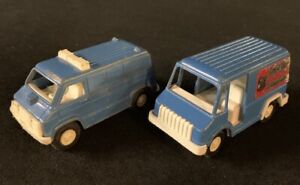 Tootsie Toy Panel Truck Los Angeles S.W.A.T. 1970 & Police #2 Made in USA 2 Cars