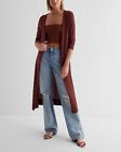 NWT! Express Button Duster Cardigan, Plum Red, Small