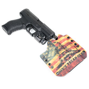 OWB Kydex Holster for Handguns with a Streamlight TLR-7/7A - DTOM SNAKE FLAG