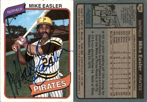 New ListingMike Easler Signed 1980 Topps #194 Card Pittsburgh Pirates Auto AU