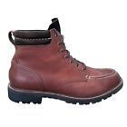 Cole Haan Grand.OS Mens 12 M Brown Leather Ankle Boots Waterproof Ranger Moc Toe