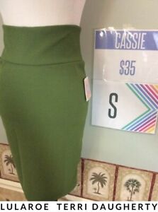 LuLaRoe NWT Cassie Pencil Skirt  Size S Solid Dark Green