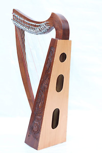 Musical Instrument 22 String Lever Harp Celtic Irish Style Carrying Bag Strings