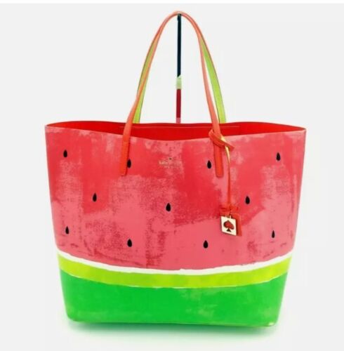 NEW WITH TAGS Kate Spade Len Watermelon Print Tote Bag With Logo Clochette