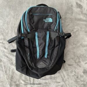 The North Face Recon Black Blue Backpack Laptop School Outdoor