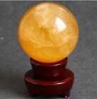 40-100mm Natural Citrine Calcite Quartz Crystal Sphere Ball Reiki Healing Gem
