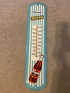 HIRES ROOT BEER SODA Tin Thermometer Stout made sign Cadbury  Limited 850 USA
