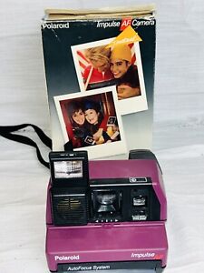Polaroid Impulse 600 Series Burgundy Instant Camera Self-timer Pop Up Flash