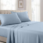 Split Adjustable Dual California King Sheets Solid 100% Cotton 340 Thread Count