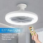 Fan For E27 Socket Light With Remote Ceiling Fan Adjustable Smart LED 3Speed AC