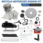 2023 2-Stroke 100cc Bicycle Motor Kit Bike Motorized Gas Engine Set Speedometer