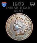 1887 Indian Head Cent Penny AU/UNC Colorful Toning *JB's* Coins