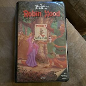 The Classics Black Diamond VHS Disney Robin Hood Rare Black Clamshell Case