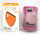 2 REAL TECHNIQUES Miracle Complexion Makeup Sponge in Orange & Pink NEW!