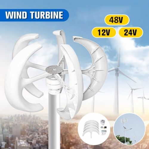 3000W Vertical Wind Turbine Generator Windmill 12V 24V 48V Multiple Kits
