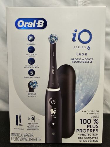 Oral-B iO Series 6 Rechargeable Toothbrush With Bluetooth Black- NEW