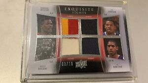 2009-10 UD EXQUISITE EIGHTS 8 Jersey HAWKS 3/10, Malone, Wilkins, Spud, Bibby..