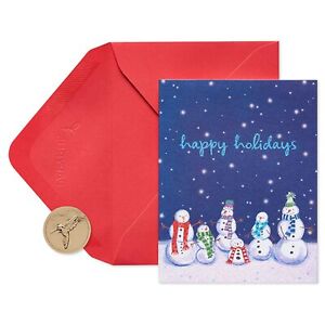Holiday Cards Boxed with Envelopes, Happy and Peaceful Season, Snowmen (20-Co...