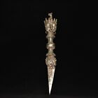 Old Chinese Temple Silver-Plated Copper Demon-Slaying Vajra Statue Ornament /02