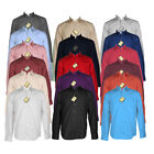 Men's Dress Shirt Long Sleeve Classic Fit Front Pocket Button Up Dress Shirt