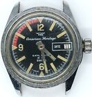 C652 mens Vintage American Heritage Diver Mechanical Manual Wind Old Watch Parts