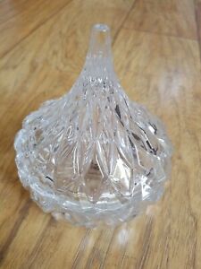 Hersheys Kiss Crystal Clear Candy Dish or Trinket Dish  with Lid