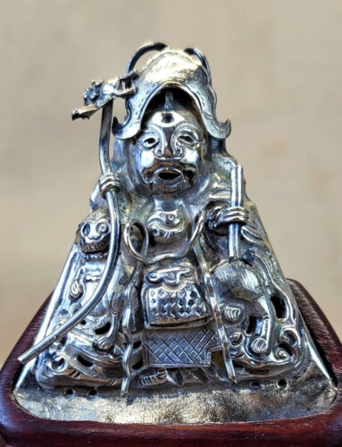 Premier Quality South Chinese Republic Period Solid Silver Immortal Hat Ornament