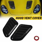 Air Flow Intake Hood Scoop Bonnet Vent Cover Set Universal Black Car Decorative (For: Volvo VNL)
