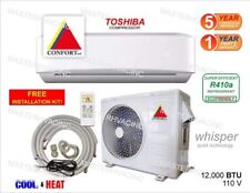 12,000 BTU Ductless Air Conditioner, Heat Pump Mini Split 110V 1 Ton With/Kit