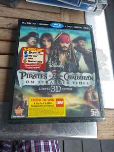 Pirates of the Caribbean On Stranger Tides 5 Disc Blu-ray 3D Dvd Set W/slipcov