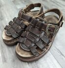 Vintage Doc Martens Sandals Womens 5 Brown Fisherman Buckle Leather 90s Rare