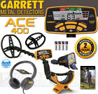 GARRETT ACE 400 Metal Detector with Headphones Rain Cover Waterproof Coil NEW