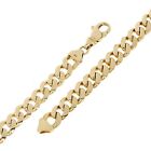 Men's 14k Yellow Gold Solid Miami Cuban Link Chain Bracelet 8.5