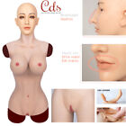 Crossdresser Silicone Breast Full Bodysuit With Head Mask Full Face Disguise