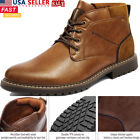 Men's Chukka Work Boots Dress Boots Leather Durable Stylish Lace-up Formal Shoes