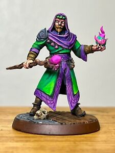 Painted Wizard from Artisan Guild, Painted DND Miniature, Painted Pathfinder