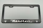 Maserati Black  License Plate Frame Stainless Steel with Laser Engraved