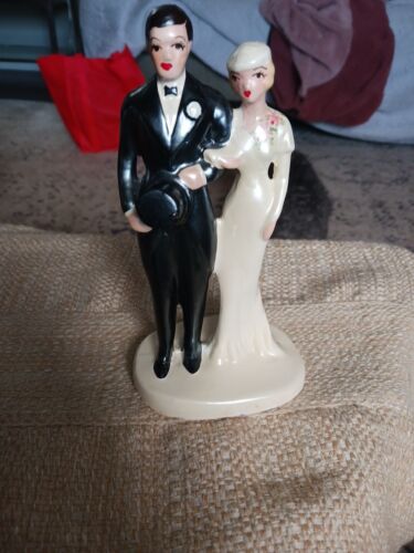 Vintage Bride and Groom Cake Topper Old Hollywood Style Chic!   7