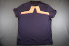 J Lindeberg Shirt Mens XXL Purple Orange Regular Fit Golf Polo Logo