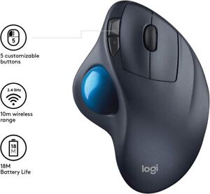 NEW Full Size Logitech M570 Wireless Trackball Mouse for Windows, MAC & Chrome