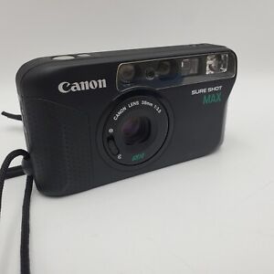 New ListingCanon Sure Shot MAX 38mm 1:3.5 Film Camera Black Point & Shoot Japan