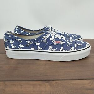 Vans x PEANUTS Snoopy Skating Shoes Authentic Mens Size 9 Womens 10.5 Blue