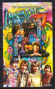 Central Africa THE BEATLES Postage Stamps Souvenir Sheet B136