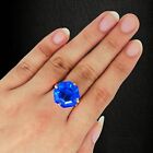 10 Ct Natural Lustrous Blue Tanzanite 925 Sterling Silver Ring For All Occasion