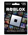 Roblox $25 Gift Card With Free Visual Item Free Ship!