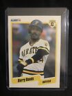 1990 Fleer Barry Bonds #461 MLB Pittsburgh Steelers Baseball Card HOF? MVPs